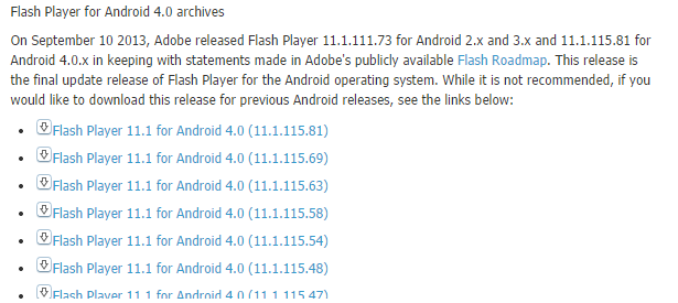 Android - установка и настройка приложений, прошивок и патчей: Устанавливаем Flash Player на Android Jelly Bean 4.0 4.1 4.2